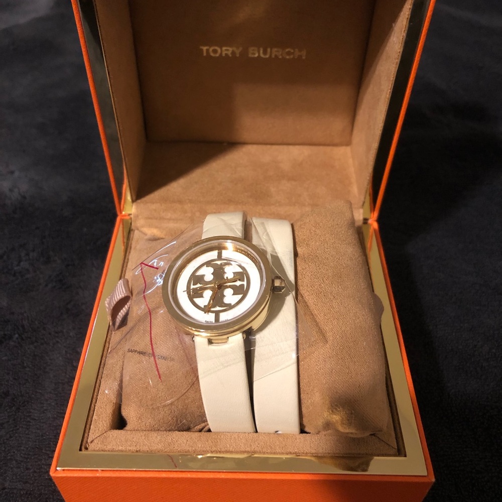 Tory Burch Reva Logo Double Wrap Watch